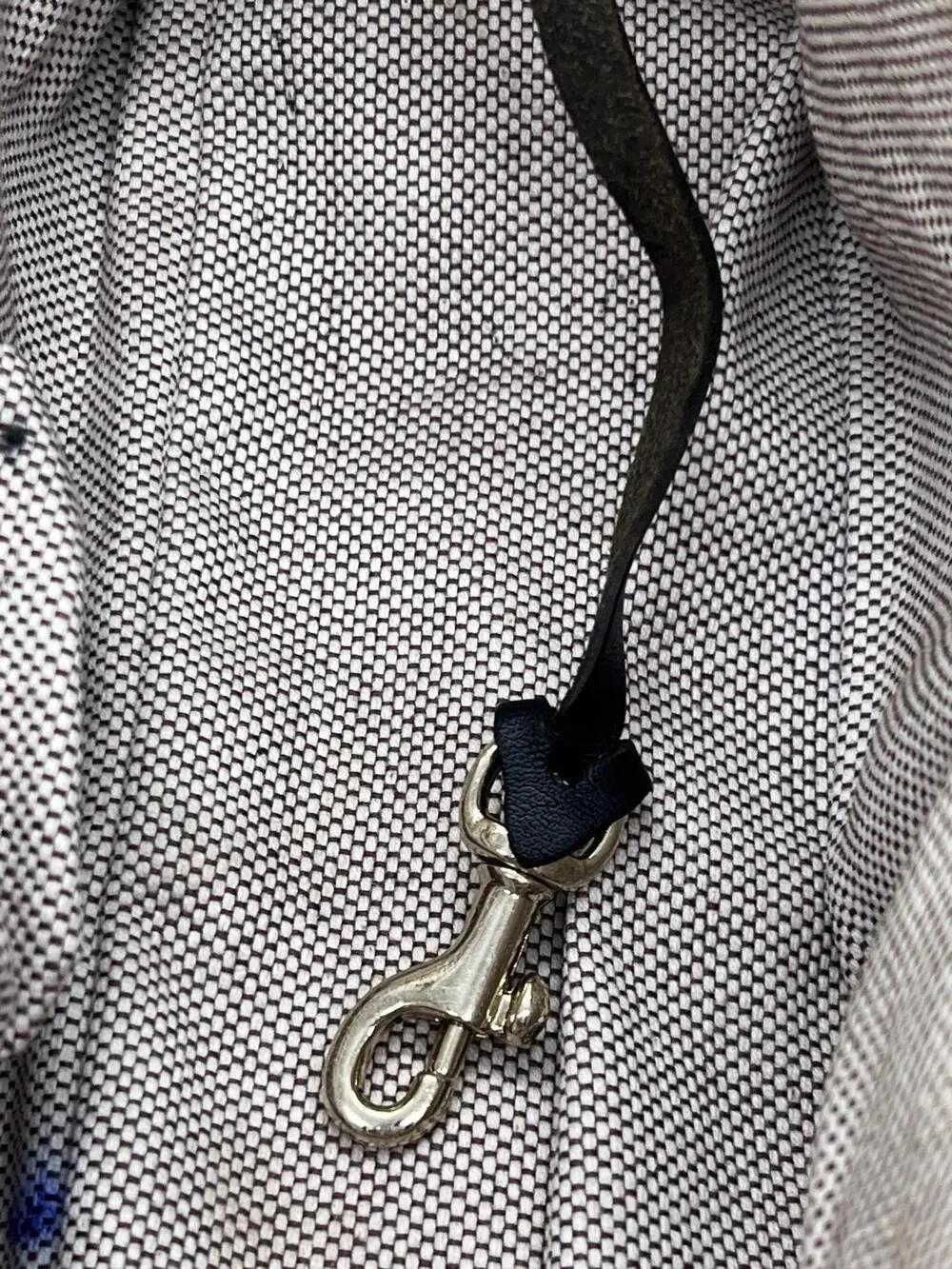 Dooney & Bourke Satchel Bag Womens Medium Gray Logo Canvas Leather Zip Purse